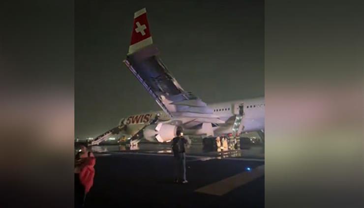 ਦਿੱਲੀ ਏਅਰਪੋਰਟ 'ਤੇ ਸਵਿਸ ਜਹਾਜ਼ ਦੇ ਇੰਜਣ ਵਿੱਚ ਟੇਕਆਫ ਦੌਰਾਨ ਲੱਗੀ ਅੱਗ